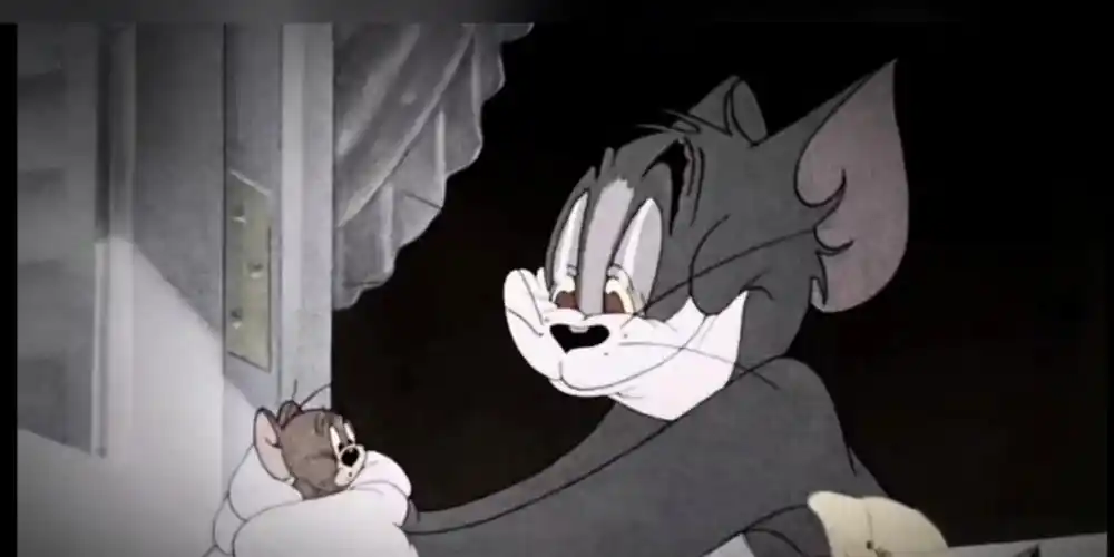 没想到杰瑞真的走了,汤姆真的好伤心.