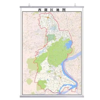 2019年杭州市西湖区地图全图行政交通家用办公室装饰画挂图定制