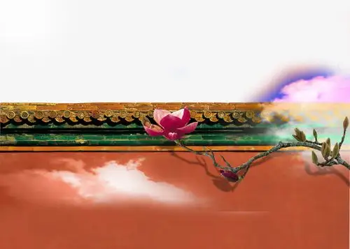 中国风墙院免抠素材