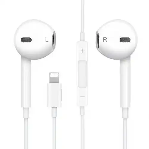 苹果56s6p圆头耳机入耳式苹果7耳机线8plusxsxr线控入耳塞带麦k歌通话