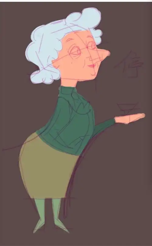 五步画出一个优雅的老太太