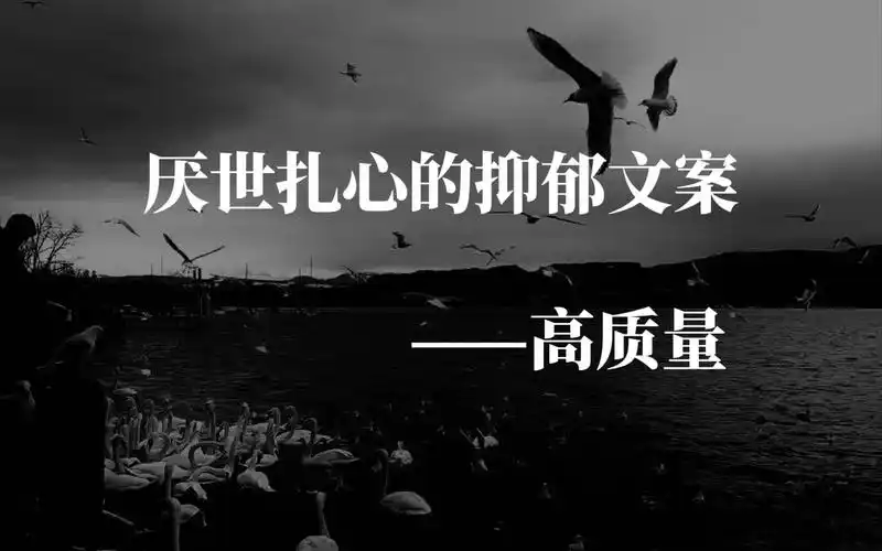 抑郁文案背后捅刀你们很开心么