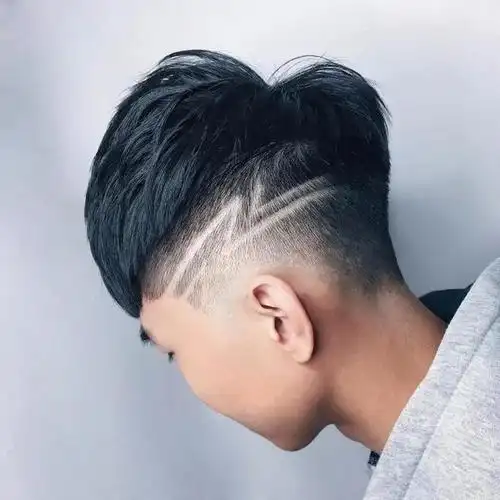 男生刻纹发型图片(男士发型简单刻纹图案)-天晟网