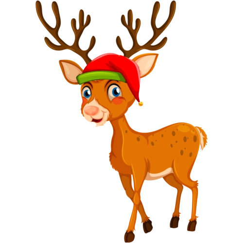 卡通圣诞节素材麋鹿图片