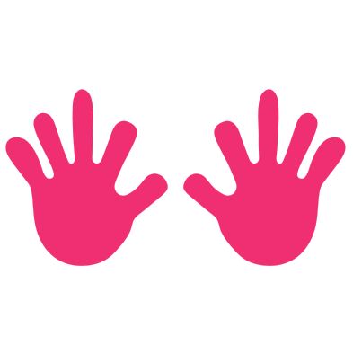 卡通小手手掌手印彩色小学校教室幼儿园儿童可爱墙贴