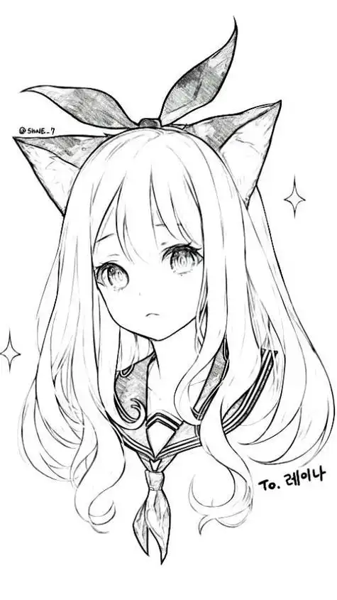 简笔画怎么画二次元简笔画画法简笔画二次元动漫人物二次元简笔画简单