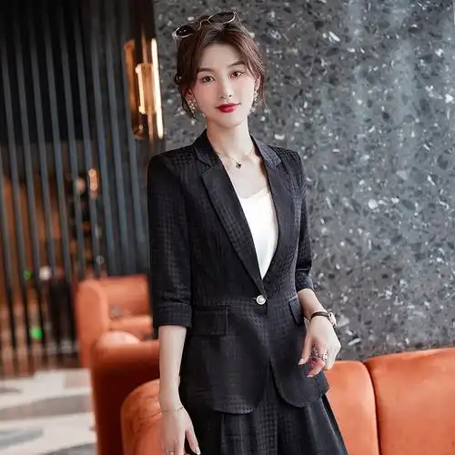 女先生女士套装 轻熟风御姐女装套装2022新款春季职业气质宽松休闲