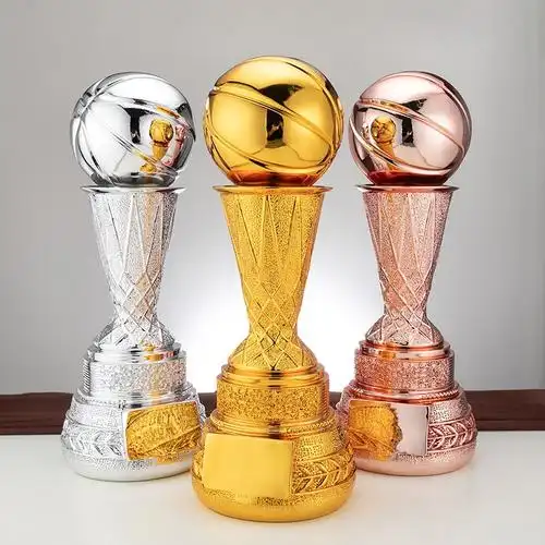 nba篮球总冠奖杯奥布莱恩杯科比纪念品mvp军比赛小号nba奖杯15cm印字