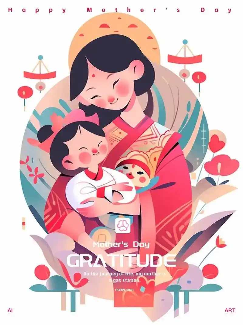 mj | 母亲节海报.母亲的胳膊是由爱构成的,孩子睡在里面怎 - 抖音