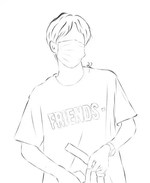 王一博线稿无偿