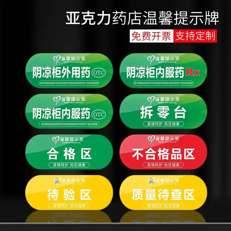 药房药店分类分区标识牌全套标签区域牌门诊医院诊所大药房药品分