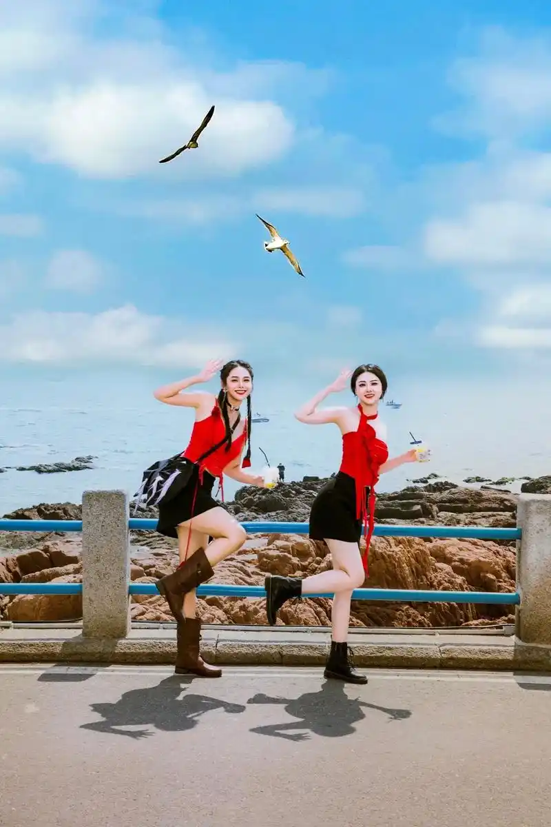 93海边闺蜜拍照姿势,快@你的姐妹学起来.