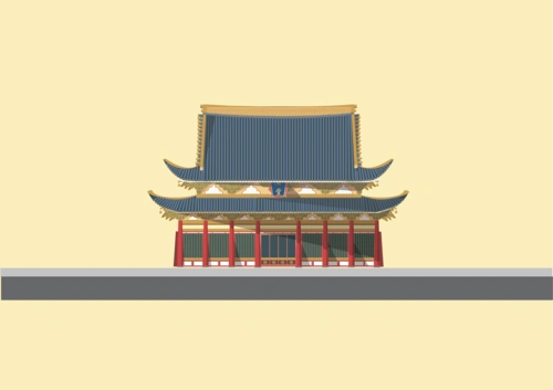 古建筑寺庙的小法堂