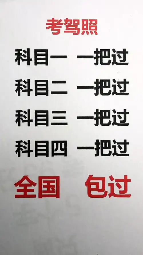 考驾照科科一把过