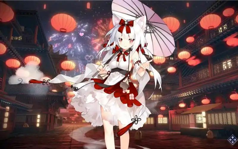 【碧蓝航线】雪风(莲)live2d春节皮肤预览