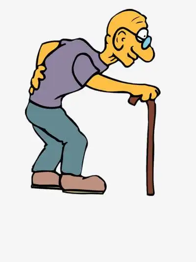 手绘/卡通 卡通元素 > 拄拐杖的老爷爷 收藏 [声明] 觅元素所有素材为