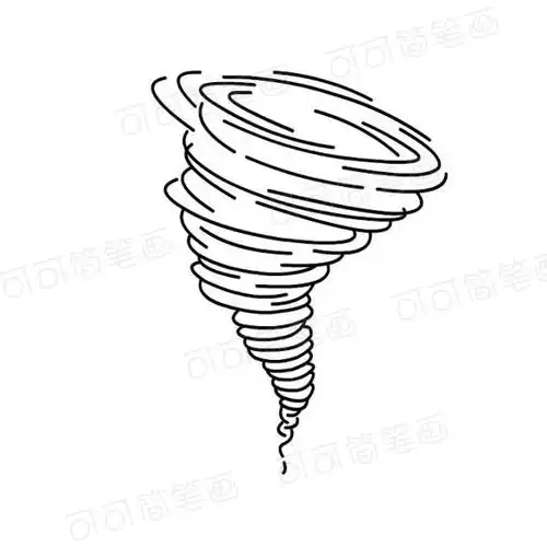 可怕的龙卷风_风景简笔画-e学堂