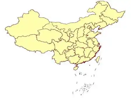 图为震中地区地图