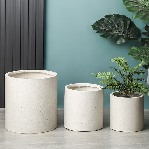 花盆北欧创意氧化镁磨砂方形圆形绿植简约室内花盆
