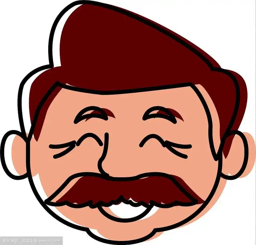 卡通可爱的爷爷