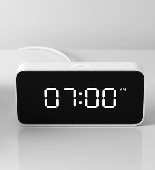 新品小米小爱智能闹钟 语音控制智能设备动态闹钟大数字显示简约