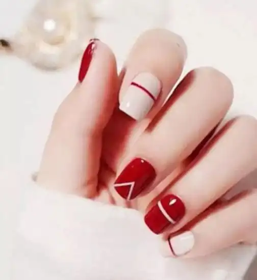 春节就画这15款大红色美甲红红火火过大年