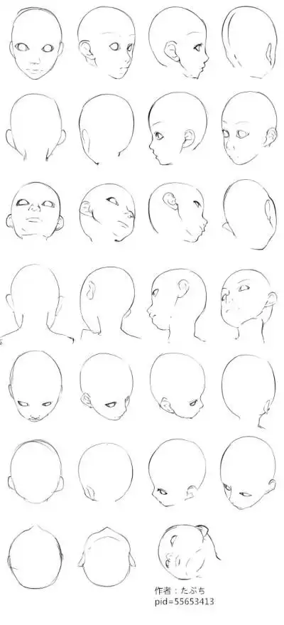 动漫人物头部画法