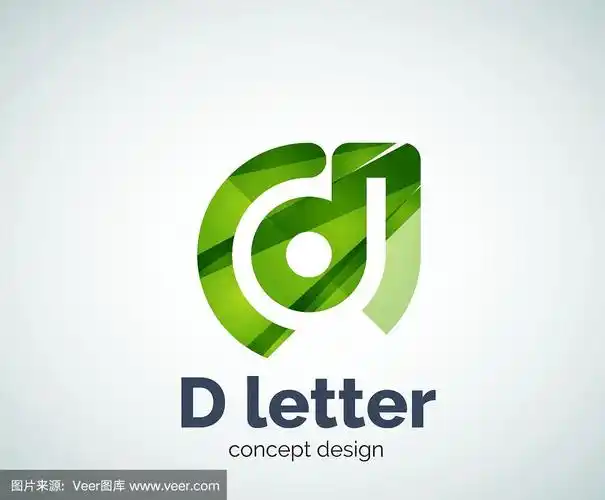 d字母概念logo模板