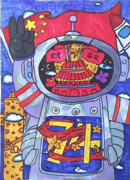 少先队员们通过画笔,勾画了祖国的山山水水,用美诠释了祖国的日新月异