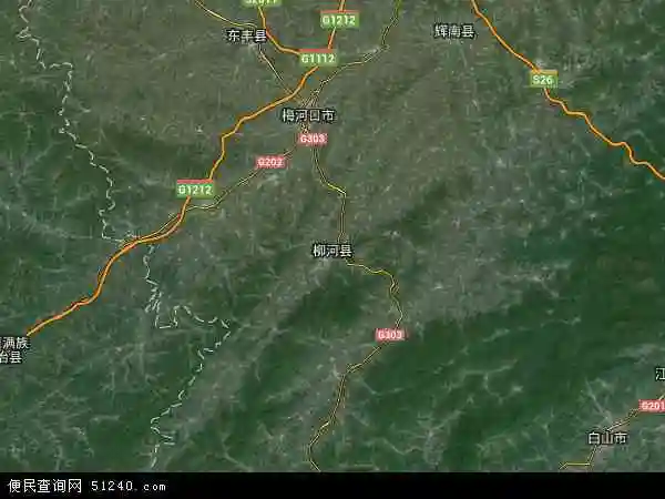 柳河县卫星地图 - 柳河县高清卫星地图 - 柳河县高清航拍地图 - 2021