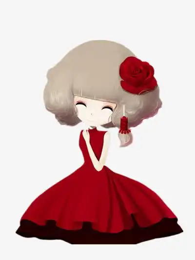 关键词 : 红色裙子,漫画形象,卡爱插画