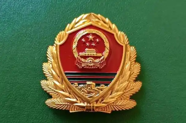 大幅红底背景,是否适合武警21式帽徽?