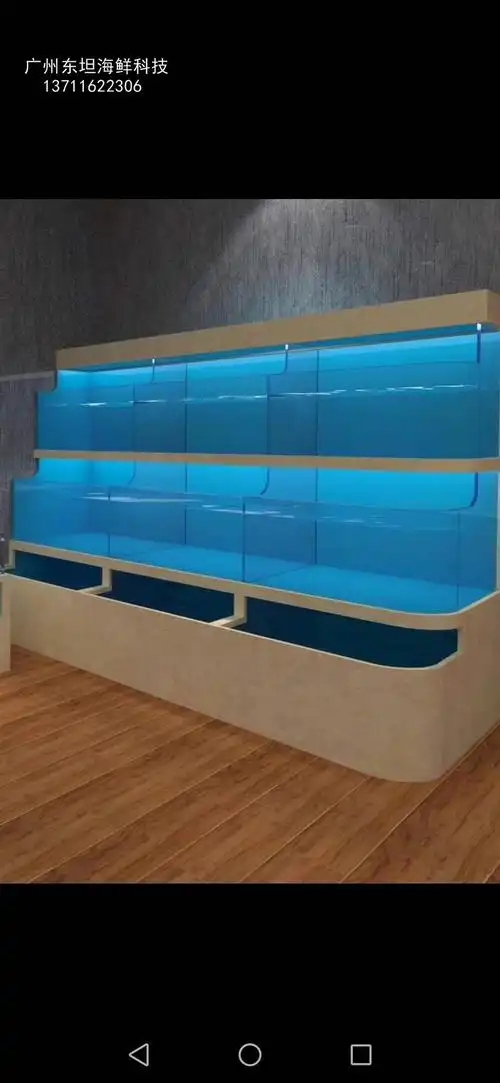 鱼池定做有限公司先后为上百家超市及大中型酒店设计制作海鲜池工程