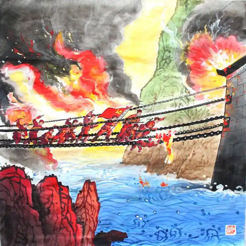 飞夺泸定桥.井研县融媒体中心供图