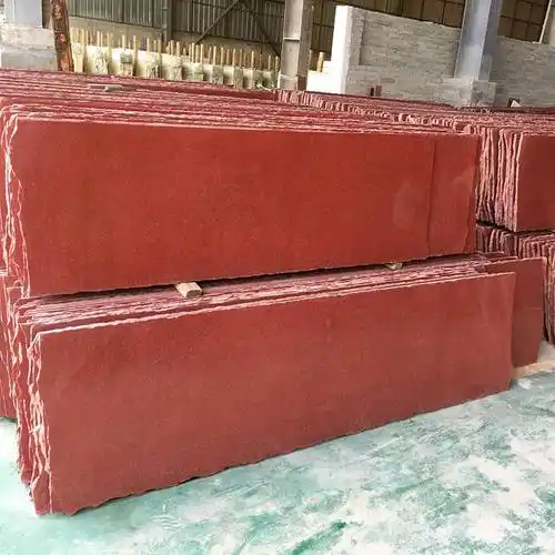 枫叶红花岗岩外墙用红色石板山东花岗岩石材批发蓝石w0017