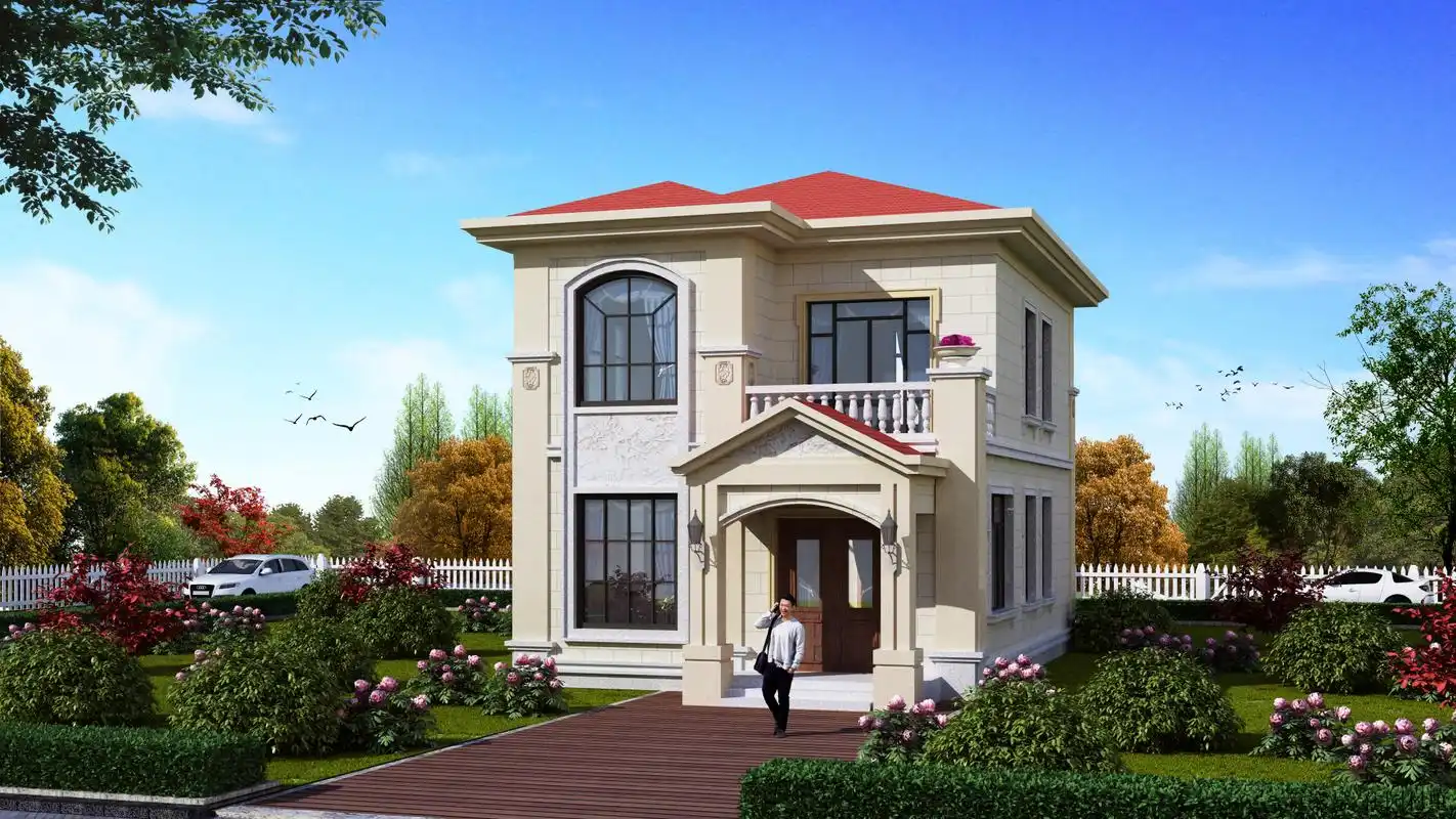 农村自建面宽7.1米,占地不到80平米,2室2厅别墅,年轻人可参考