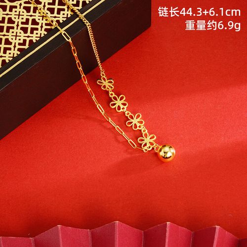 佩川沙金项链多款式女字母可爱小熊爱心流行百搭配饰爆款 x2428款式1