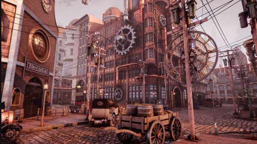 虚幻ue4稀缺蒸汽朋克场景素材victorian城市10g设计素材