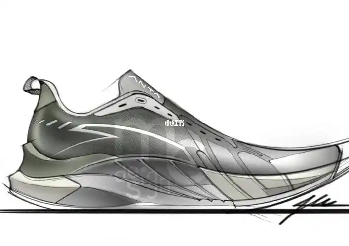 鞋设安踏支撑系跑鞋手稿