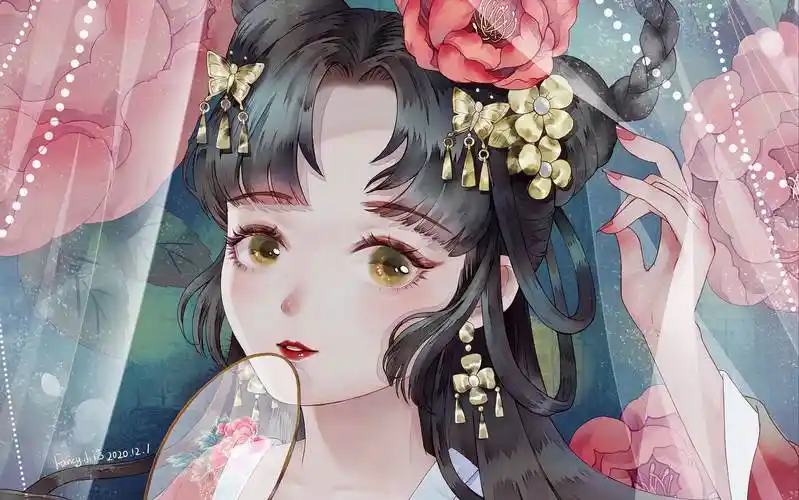 【sai绘画】用sai画一位唐朝古风可爱小姐姐_哔哩哔哩_bilibili