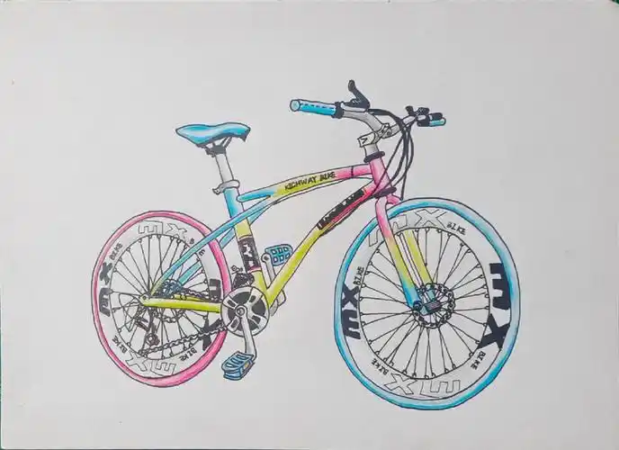 速写考级六级自行车