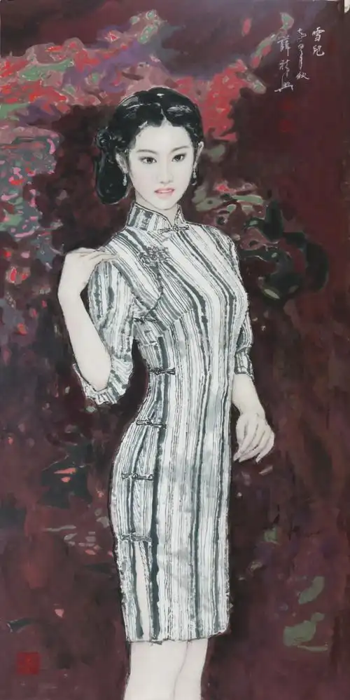 难得一见:薛林兴笔下的旗袍美女