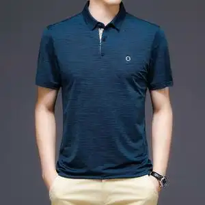 2022夏季京东购物商城官网男士t恤短袖翻领宽松条纹polo衫体恤