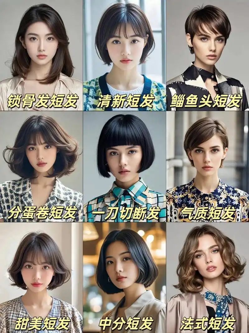 姐妹们,想留长发还是短发?不要纠结啦!试试短发吧,秋冬也很适 - 抖音