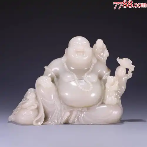 和田玉弥勒佛雕像