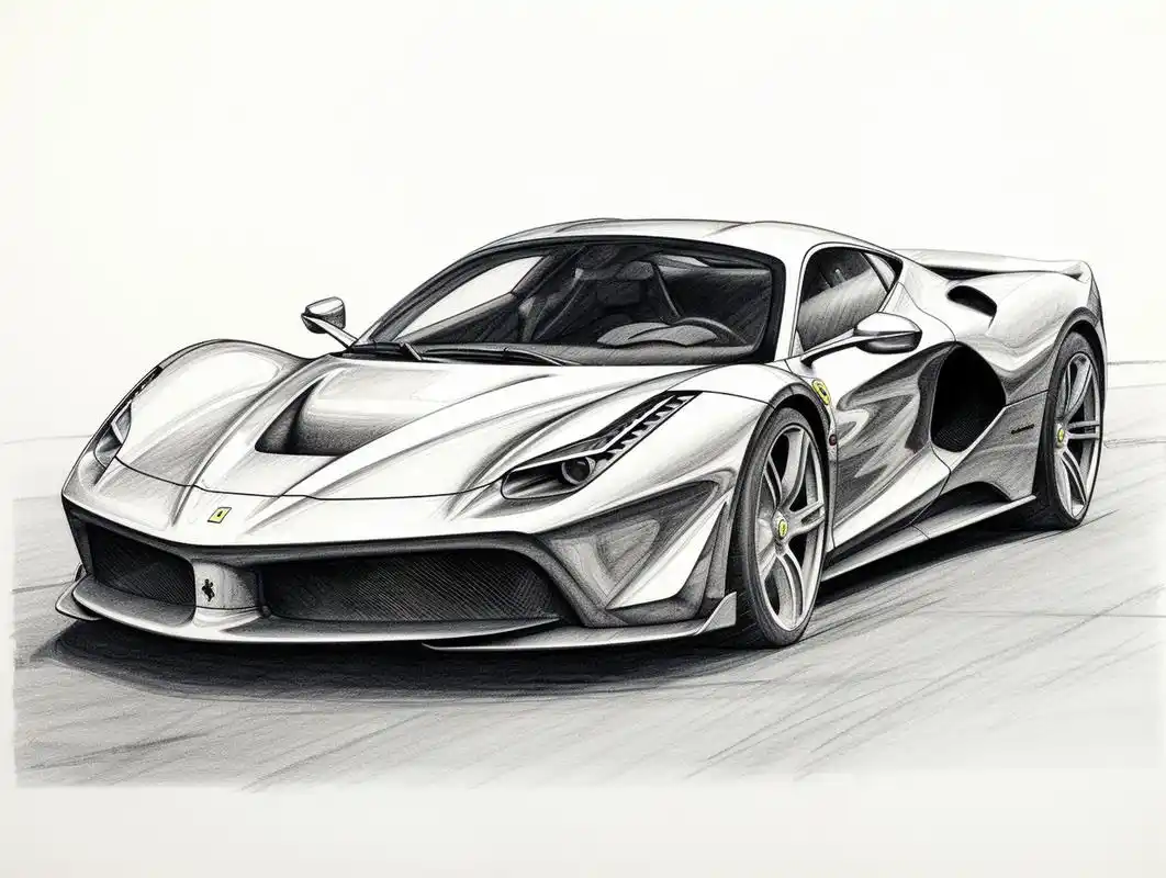 素描# #ai绘画# #法拉利