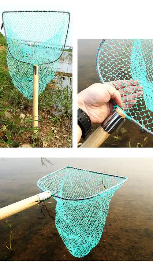 精品木柄抄网餐馆水产超市专用捞鱼网兜渔具钓鱼捞虾密眼捞网鱼塘抄子
