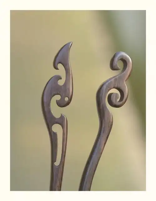 钗子防身檀木发簪古风木质簪子女汉服盘发木簪简约现代木发钗头饰 4