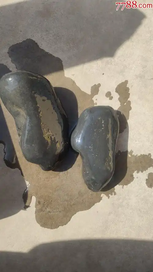 奇石黑色石头墨石黑金刚2块和售合拍