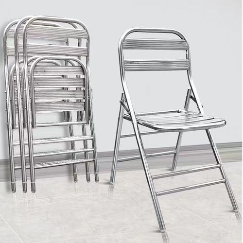 304不锈钢折叠椅子家用c餐椅便携休闲椅户外靠背椅金属宿舍单人椅